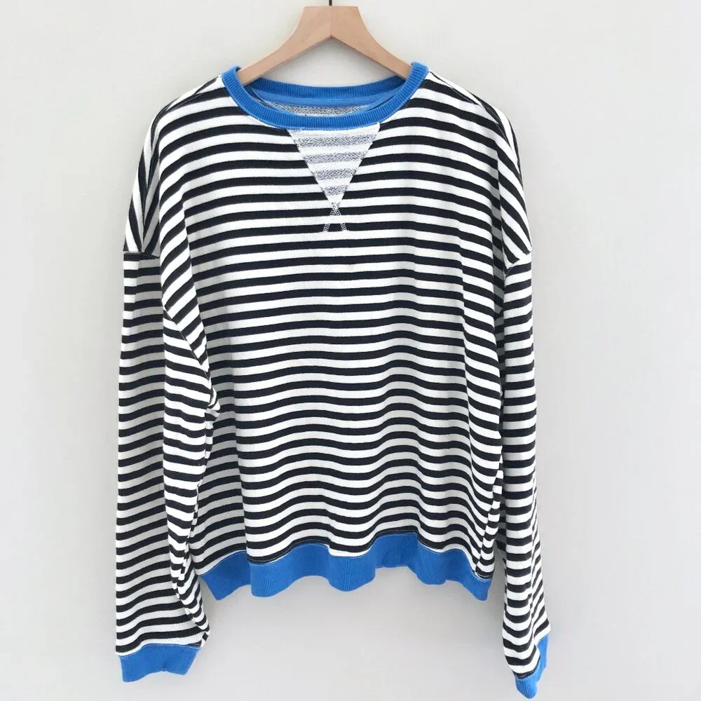 Free People Classic Striped Crew Sweatshirt - Picture 4 of 7